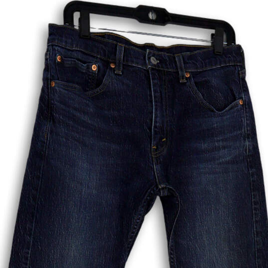 Womens Blue Denim Medium Wash Pockets Stretch Straight Leg Jeans Size 32/32 image number 3