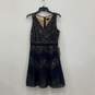 NWT The Limited Womens Black Beige Lace V-Neck Sleeveless Fit & Flare Dress Sz 6 image number 1