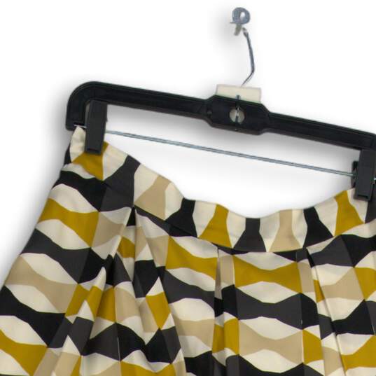 Kate Spade Womens Multicolor Geometric Knee Length Side Zip Pleated Skirt Size 8 image number 3