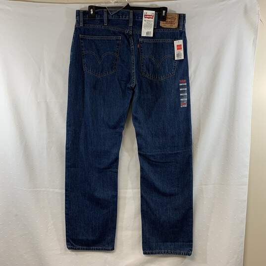 Men's Medium Wash 50 Straight Fit Jeans, Sz. 38x32 image number 2