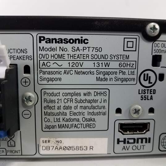 Panasonic DVD Home Theater Sound System Model No SA-PT750 image number 5