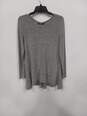 Coin 1804 Women's Grey Heather Side Slits LS Sweater Shirt Top Size S image number 2