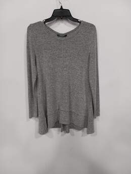 Coin 1804 Women's Grey Heather Side Slits LS Sweater Shirt Top Size S alternative image