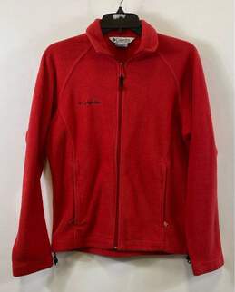 Columbia Red Fleece Jacket - Size Medium