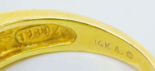 Elegant 14K Yellow Gold Amethyst & Diamond Accent Ring 5.3g image number 4
