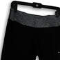 Womens Black Gray Elastic Waist Pull-On Activewear Capri Leggings Size L image number 3
