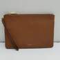 Fossil Brown Leather Zip Wristlet image number 1