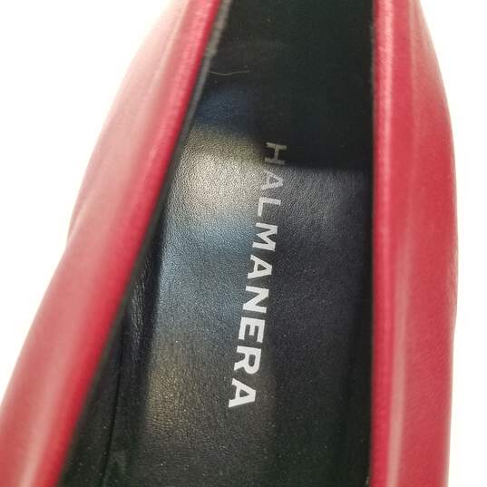 Halmanera Olivia Leather Heel Pumps Red 7.5 image number 7