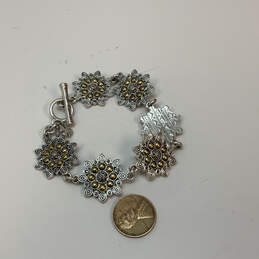 Designer Lucky Brand Silver-Tone Mandala Classic Flower Chain Bracelet alternative image