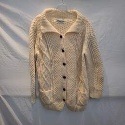 Vintage Cara Fashions Knitwear Irish Bainin Wool Cardigan Sweater No Size