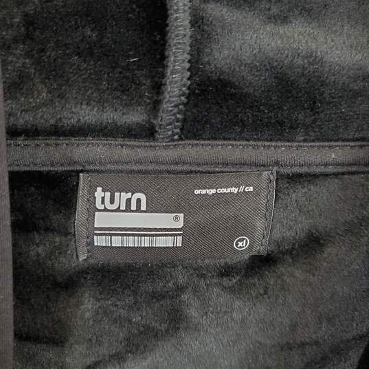 Turn Men Black Logo Pullover Hoodie XL image number 3