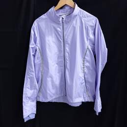 Athleta Women's Lavender Full-Zip Windbreaker Jacket Size XL