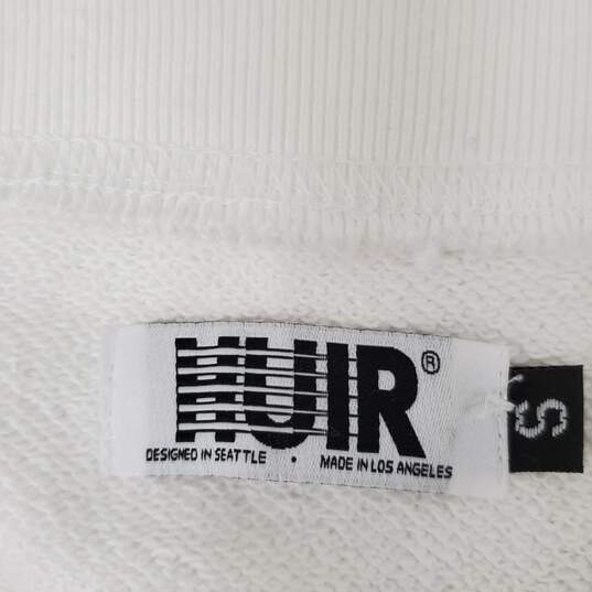 HUIR WM's Cotton White Logo Sweat Shirt Size SM image number 3