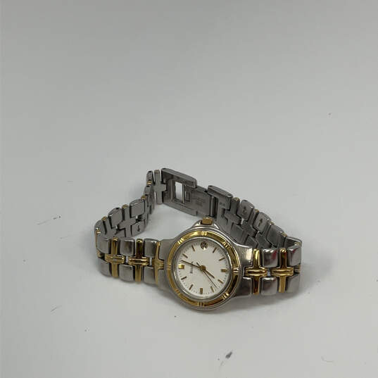Designer Bulova Two Tone Stainless Steel Round Dial Analog Wristwatch image number 2
