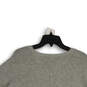 Womens Gray Knitted Round Neck Long Sleeve Pullover Sweater Size M image number 4