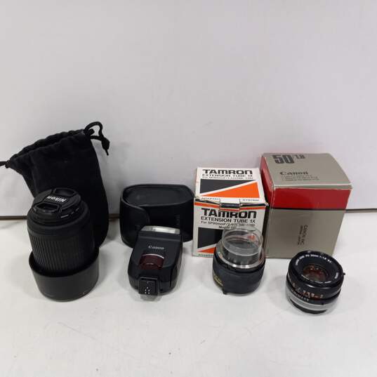 Bundle of 4 Assorted Camera Lenses & Accessories image number 1