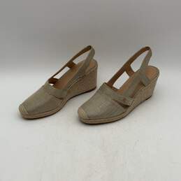 Ralph Lauren Womens Penelope Beige Wedge High Heel Espadrille Sandals Size 8 alternative image