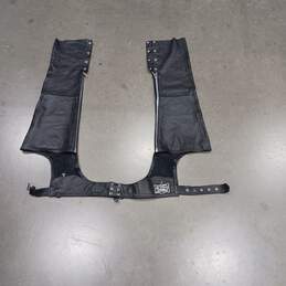 Black First Motorcycle Chaps Size M