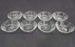 Vintage Bundle of Eight Cut Etched Glass Bowls
