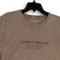 Womens Brown Round Neck Short Sleeve Stretch Pullover T-Shirt Size XXL image number 3