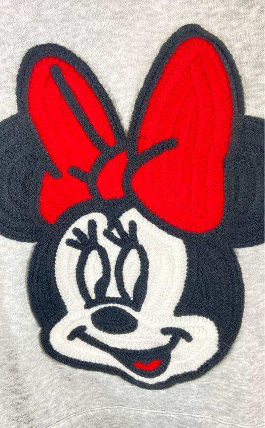 Disney Women Gray Minnie Mouse Pullover Hoodie S image number 6