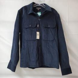 Michael Kors Men's Navy Long Sleeve Two-Pocket Cordiuroy Shirt Jacket Size S
