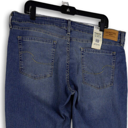 NWT Mens Blue Denim Medium Wash Pockets Stretch Straight Leg Jeans Sz 34/30 image number 3