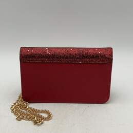 Coach Womens Red Leather Glittery Chain Strap Magnetic Shoulder Bag Purse alternative image