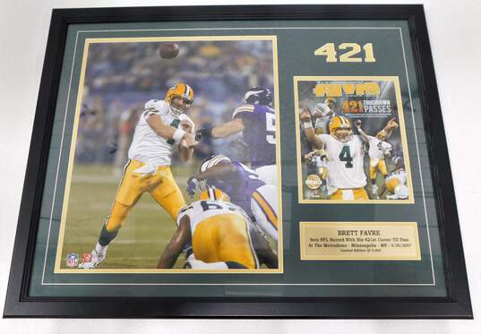 Brett Favre Green Bay Packers Football Special Edition Numbered Print Home Decor image number 1
