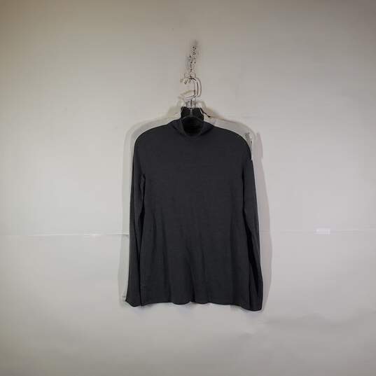 Mens Regular Fit Long Sleeve Mock Neck Pullover Activewear T-Shirt Size Medium image number 1
