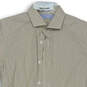 Mens Tan Dotted Spread Collar Long Sleeve Casual Button-Up Shirt Size Small image number 3