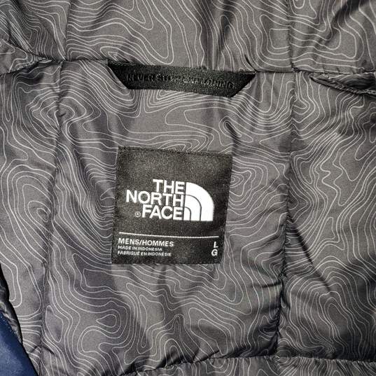 The North Face 550 Dryvent Navy Full Zip/Button Hooded Nylon Jacket Men's Size L image number 3