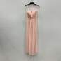Womens Pink Sleeveless Spaghetti Strap Bridesmaid Fit & Flare Dress Size 2 image number 2