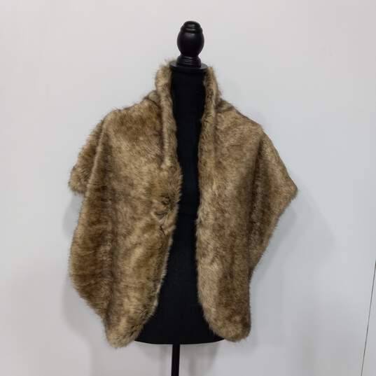 Sissily Designs For Weddings And Events Brown And Black Faux Fur Stole/Shawl image number 1