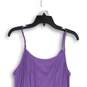 NWT South Womens Purple Ruched V-Neck Sleeveless Mini Dress Size Large image number 4