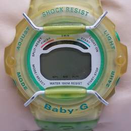 Vintage Retro Casio Baby-G BG-201 Green Ladies Sports Digital Watch