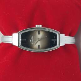 Chateau Silver Tone Brown Dial Manual Wind Hinged Vintage Bracelet Watch alternative image