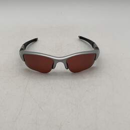 Oakley Mens Gray Black Half-Rim Shield Sunglasses With Extra Lens In Case alternative image
