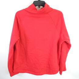J Crew Women Red Asymmetrical Sweatshirt L NWT alternative image