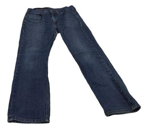 Mens Blue Regular Fit Medium Wash Denim Straight Leg Jeans Size 34X32 image number 3
