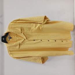 Tommy Bahama Yellow Silk Button Up Shirt Men's Size XL