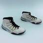 Jordan Max Aura White Metallic Silver Black Men's Shoes Size 10.5 image number 2