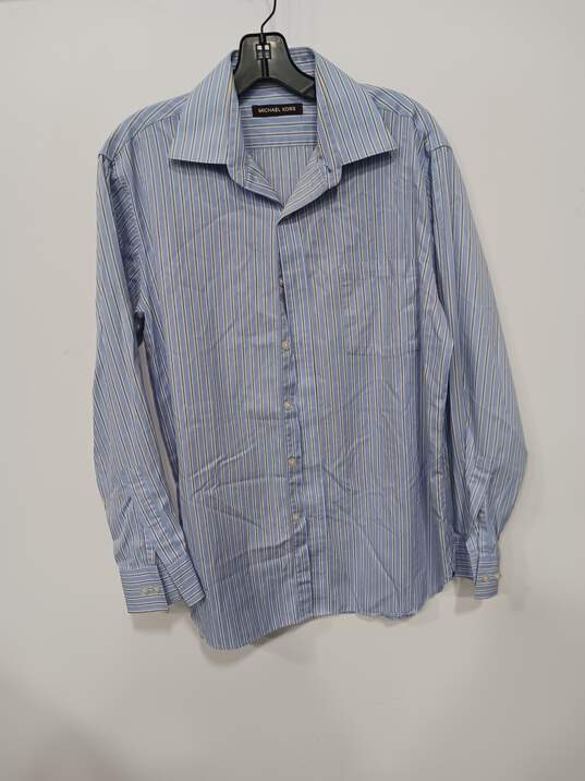 Men's Michael Kors Striped Dress Shirt Sz 15.5 image number 1