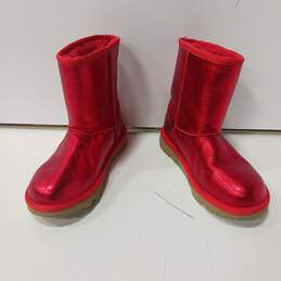 UGG Women's Shimmer Red Classic II Boots Size 4