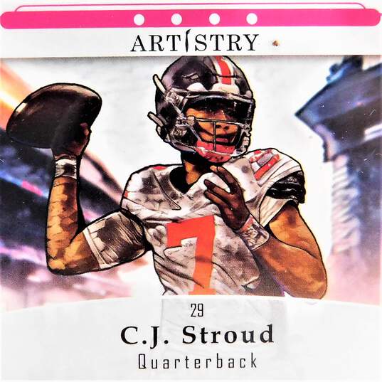 2023 CJ Stroud SAGE Artistry Silver Rookie Houston Texans image number 3