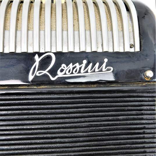 Rossini Brand J27/81 Model 41 Key/120 Button Black Piano Accordion w/ Hard Case image number 7