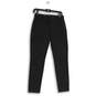 NWT Womens Black Slim Fit Stretch Washable Mid Rise Dress Pants Size 0 image number 1
