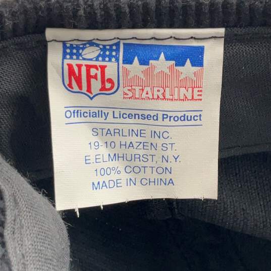 Starline NFL Mens Black Raiders Fitted Adjustable Snapback Hat image number 5