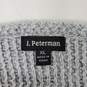 J. Peterman WM's Cotton Blend Light Gray Blue Scoop Neck Sweater Size XL image number 3