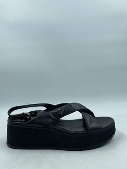 Authentic Prada Black Flatform Sandals W 8.5